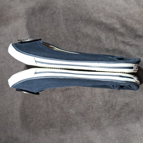 Zigi Girl Navy Blue Nubuck Suede Leather Slip Ons VG- US 7.5 - Picture 14 of 16